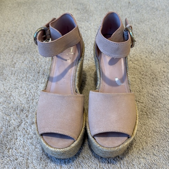 Marc Fisher Alita Platform Wedge Espadrille Sandal | Size 6.5 | Light Pink - Picture 4 of 9